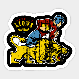 Classic Detroit Lions Sticker